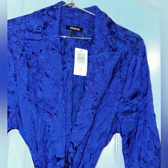 Torrid Jacquard Trench Coat US 1X NWT - Picture 5 of 10